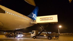 Camion Sodaic sur appareil XL Airways